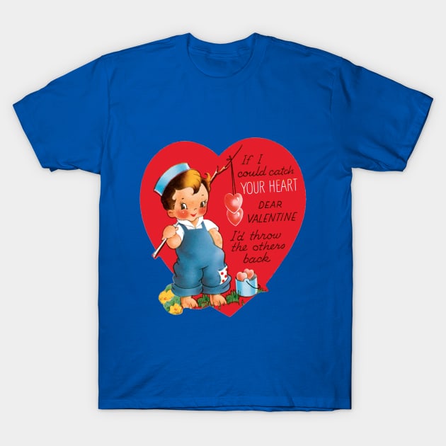 Vintage Valentine's Day Heart T-Shirt by MasterpieceCafe